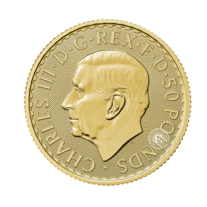 1/2 oz (15.55 g) złota moneta Britannia - King Charles III, Wielka Brytania 2026