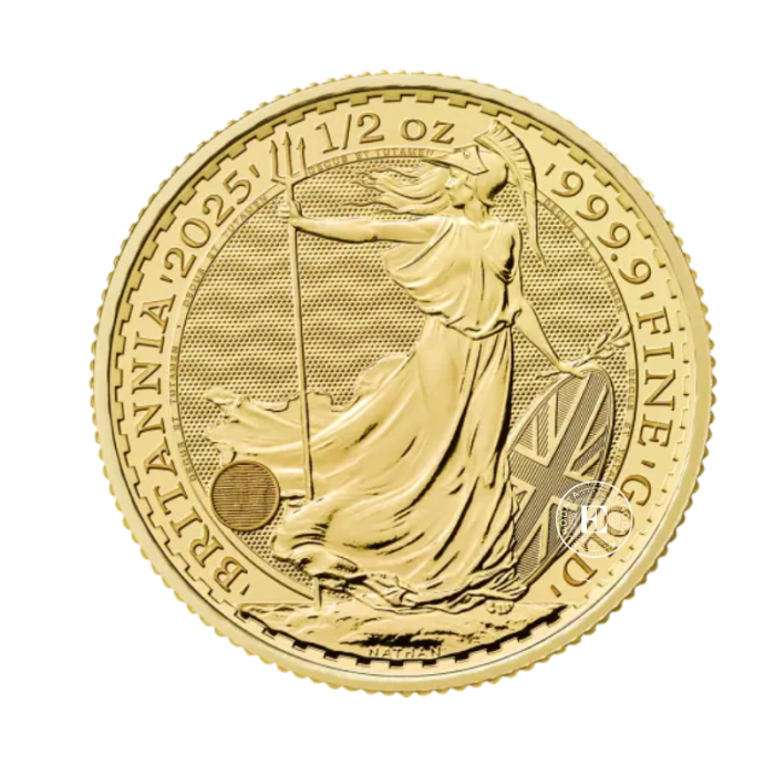 1/2 oz (15.55 g) auksinė moneta Britannia -  Karalius Charlesas III, Didžioji Britanija 2025