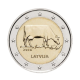2 Eur moneta kortelėje Rudoji karvė, Latvija 2016