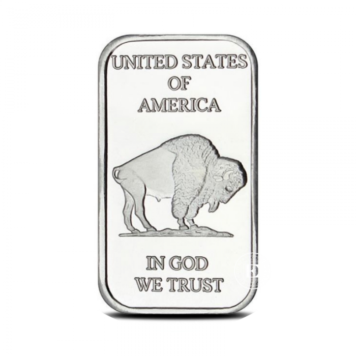 1 oz (31.10 g) sidabro luitas Buffalo, JAV 999