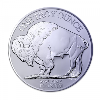 1 oz (31.10 g) titano moneta Buffalo, JAV 2026