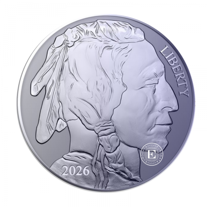 1 oz (31.10 g) titano moneta Buffalo, JAV 2026