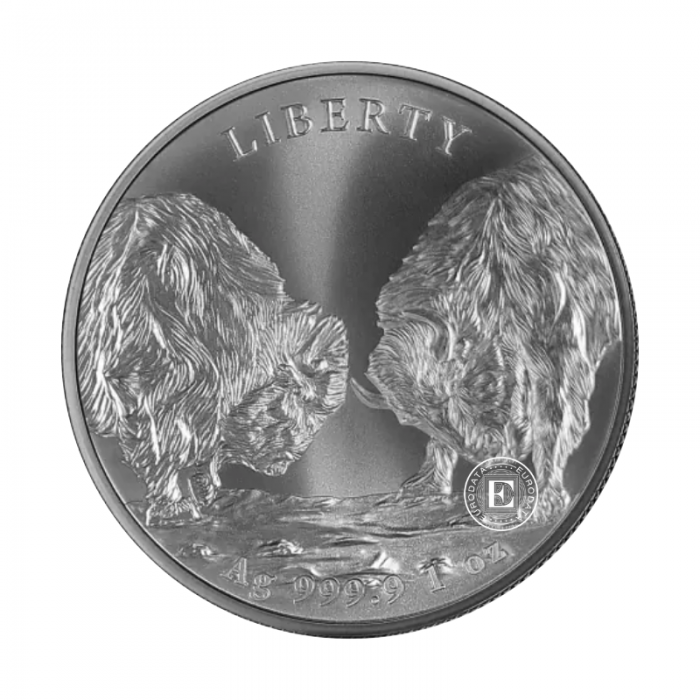 1 oz (31.10 g) srebrna moneta Buffalo, Bulgarija