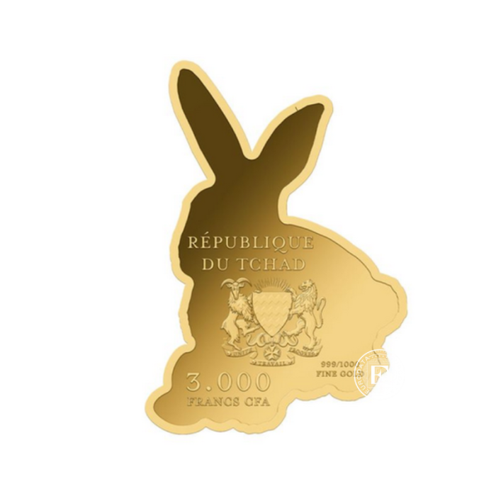 1/1000 oz Goldmünze Easter Bunny, Tschad