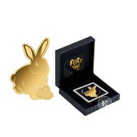 1/1000 oz auksinė moneta Easter Bunny, Čadas