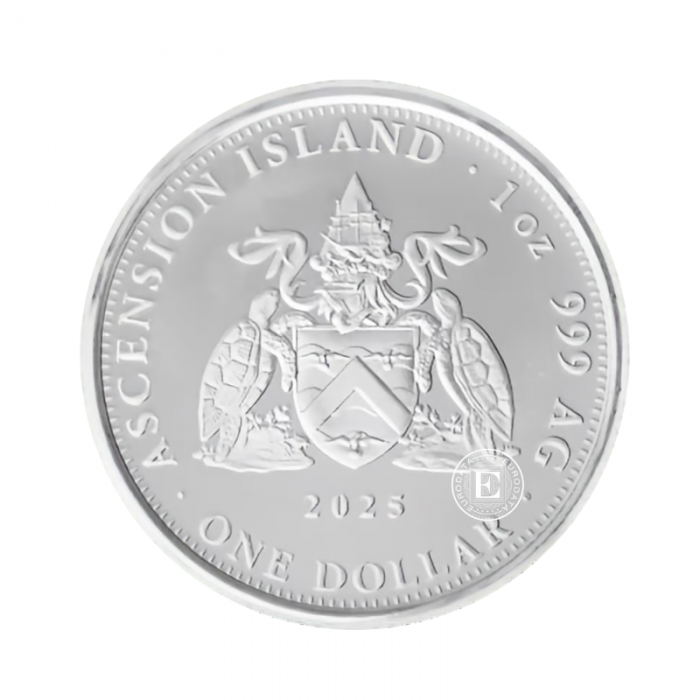 1 oz (31.10 g) Srebrna moneta  Sailboat, Wyspa Wniebowstąpienia  2025