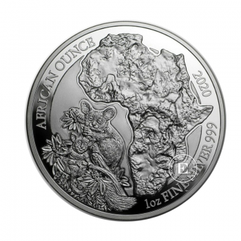 1 oz (31.10 g) silver coin Bushbaby, Rwanda 2020
