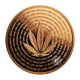 1 oz  (31.10 g) pièce de cuivre round Cannabis Words, USA random year