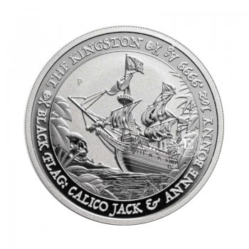 1 oz (31.10 g) sidabrinė moneta Black Flag - The Kingston, Tuvalu 2024