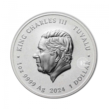 1 oz (31.10 g) sidabrinė moneta Black Flag - The Kingston, Tuvalu 2024