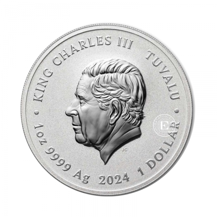 1 oz (31.10 g) pièce d'argent Black Flag - The Kingston, Tuvalu 2024