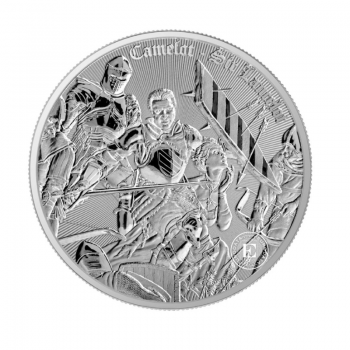 1 oz (31.10 g) sidabrinė moneta Kamelotas – seras Lanselotas, Niujė 2024