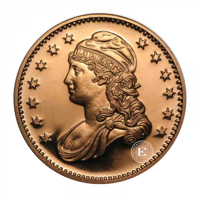 1 oz (31.10 g) miedziana moneta round  Capped Bust, USA random year