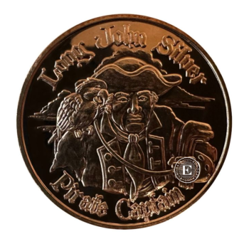 1 oz (31.10 g) Kupfermünze Pirates Captain Long John, USA random year