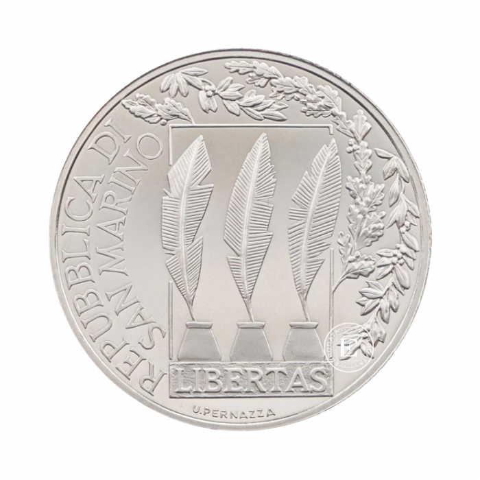 10 Eur (22 g) silbermünze PROOF Giouse Carducci, Saint Marin 2007