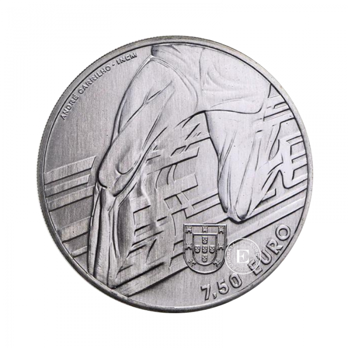7.5 Eur srebrna moneta Carlos Lopes, Portugalia 2017