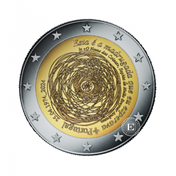 2 Eur moneta PROOF na karcie The 50th anniversary of the Carnation Revolution, Portugalia 2024