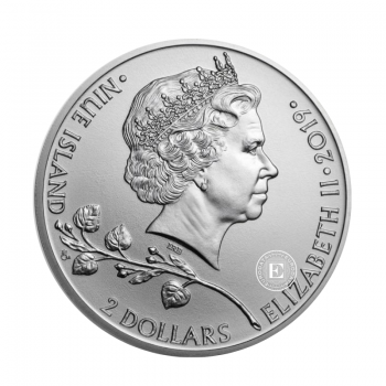 1 oz (31.10 g) sidabrinė moneta Čekijos liūtas, Niujė 2019