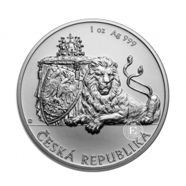 1 oz (31.10 g) sidabrinė moneta Čekijos liūtas, Niujė 2019