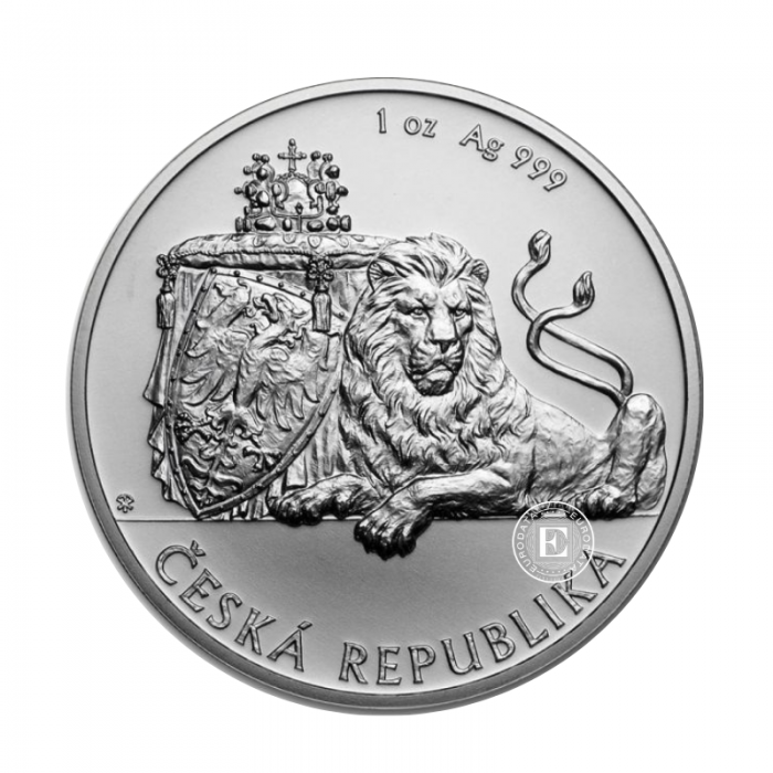 1 oz (31.10 g) silbermünze Czech Lion, Niue 2019