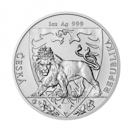 1 oz (31.10 g) srebrna moneta Czech Lion, Niue 2020