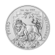 1 oz (31.10 g) sidabrinė moneta Čekijos liūtas, Niujė 2020