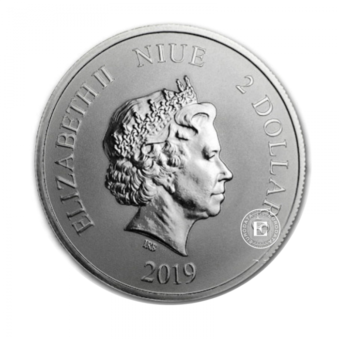 1 oz (31.10 g)  pièce d'argent   Celestial Animals - Tiger, Niue 2019