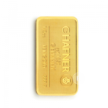1/2 oz (15.55 g ) investicinio aukso luitas, C.Hafner 999.9