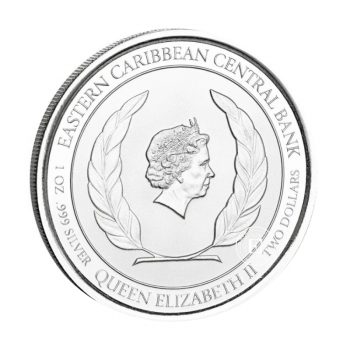 1 oz (31.10 g) pièce d'argent Dominica EC8 -  Mountain Chicken, Caraïbes de l'Est 2022