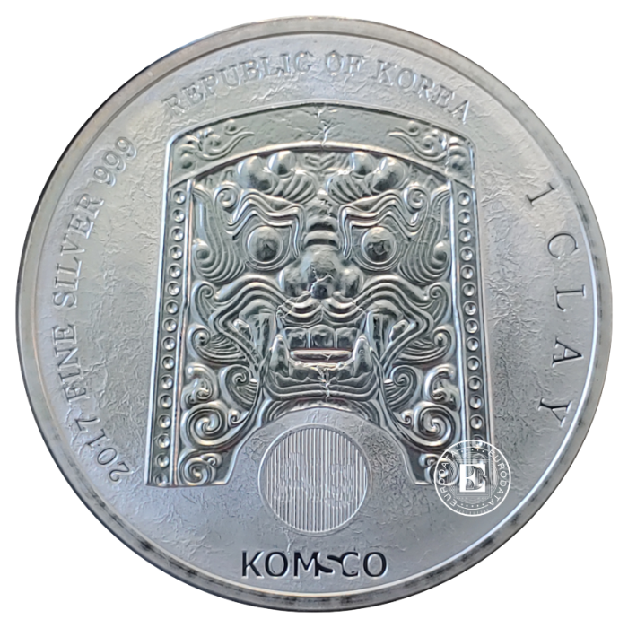 1 oz (31.10 g) silver coin Chiwoo Cheonwang, South Korea 2017