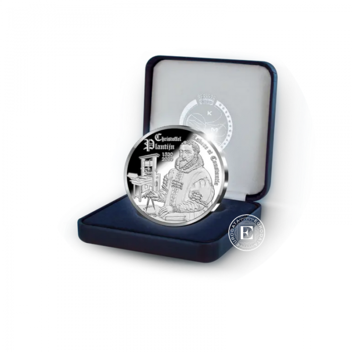 10 Eur (18.75 g)  silver PROOF coin Christoffel Plantijn, Belgium 2020