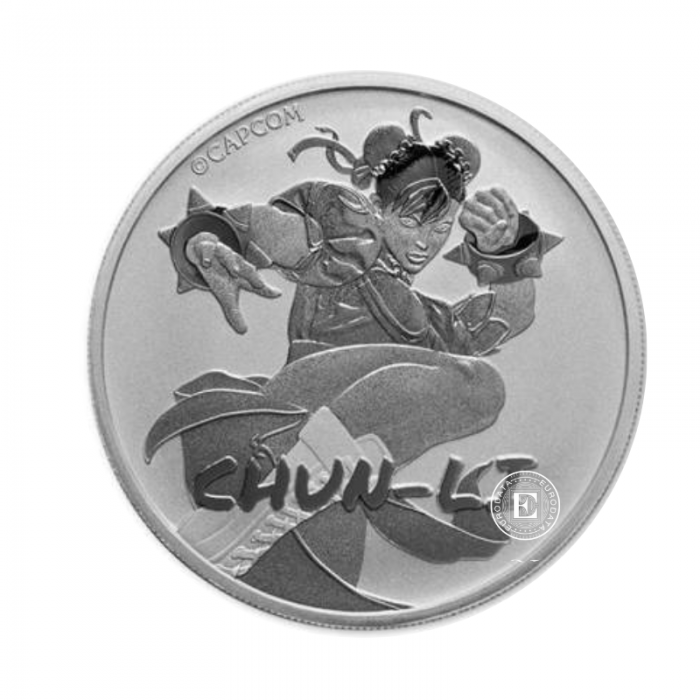 1 oz (31.10 g) srebrna moneta Street Fighter - Chun Li, Tuvalu 2022