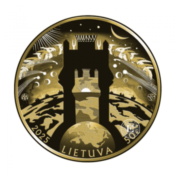 50 Eur (7.78 g) gold PROOF coin 150th anniversary of the birth of Mikalojus Konstantinas Čiurlionis, Lithuania 2025