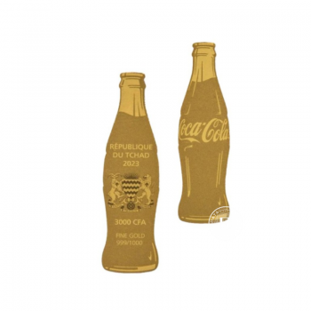 1/1000 oz auksinė moneta kortelėje Coca-Cola, Čadas