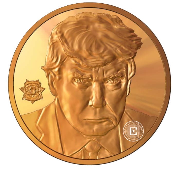 1 oz (31.10 g) Kupfermünze Trump Mugshot, USA random year