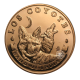 1 oz copper round Native American Los Coyotes, USA (random year)
