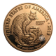 1 oz copper round Native American Los Coyotes, USA (random year)