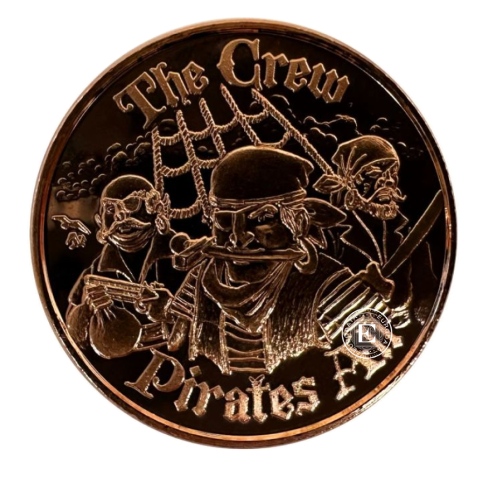 1 oz (31.10 g) varinė moneta Pirates Crew Pirates All, JAV (atsitiktiniai metai)