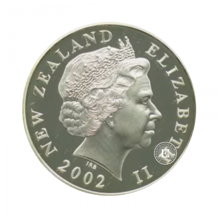 5 dolerių (28.28 g) sidabrinė PROOF moneta Amerikos taurė 2003, Naujoji Zelandija 2002