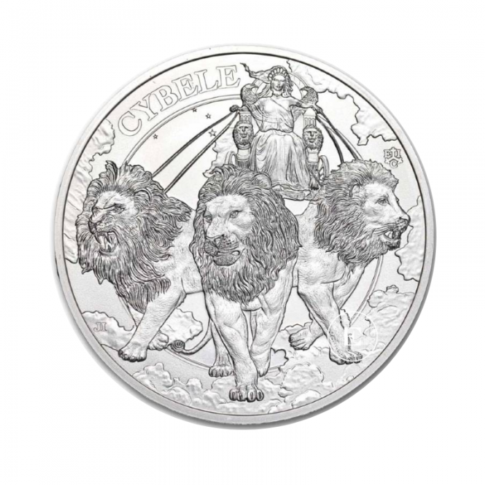1 oz  (31.10 g) Silber Münze The Goddesses: Cybele and the Lions, St Helena 2024