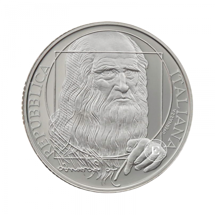 10 Eur (22 g) Silbermünze PROOF Leonardo da Vinci, Italien 2006