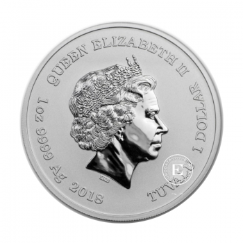1 oz (31.10 g) sidabrinė moneta Deadpool, Tuvalu 2018