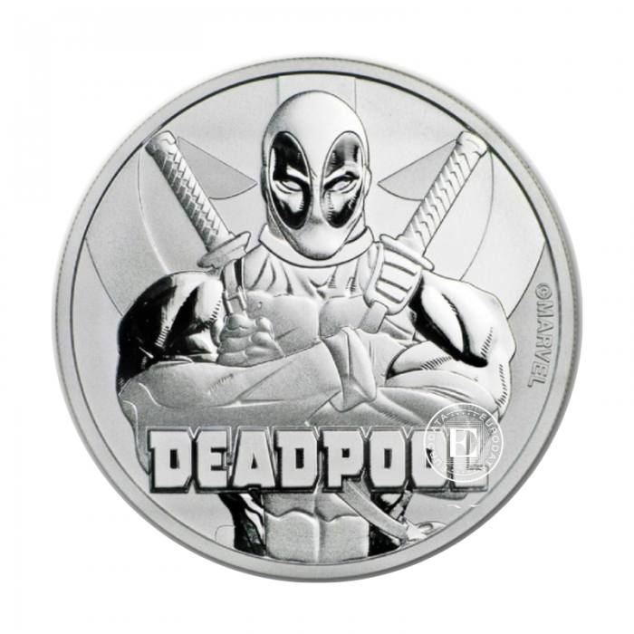 1 oz (31.10 g) sidabrinė moneta Deadpool, Tuvalu 2018