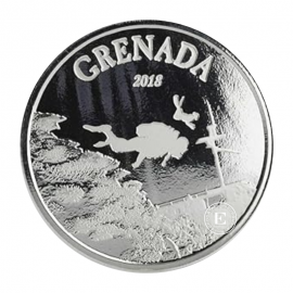 1 oz (31.10 g) sidabrinė moneta EC8 Grenada – Diving, Rytų Karibų Salos 2018