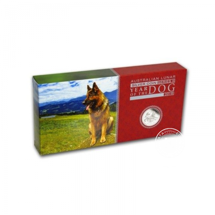 3.5 oz (108.85 g) silber Münzenset PROOF Lunar II - Year of  Dog, Australien 2018