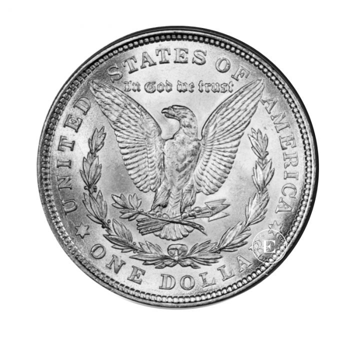 1 dolerio (24.05 g) sidabrinė moneta Morgan Dollar, JAV (atsitiktiniai metai)
