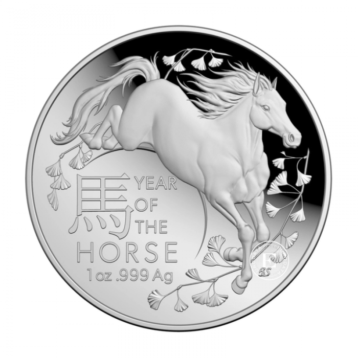 1 oz (31.10 g) sidabrinė PROOF moneta - Lunar RAM - Arklio metai, Australija 2026