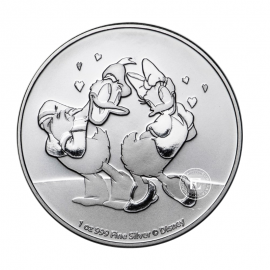1 oz (31.10 g)  silver coin  Donald Duck & Daisy Duck, Niue 2021
