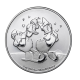 1 oz (31.10 g) sidabrinė moneta Donald Duck & Daisy Duck, Niujė 2021