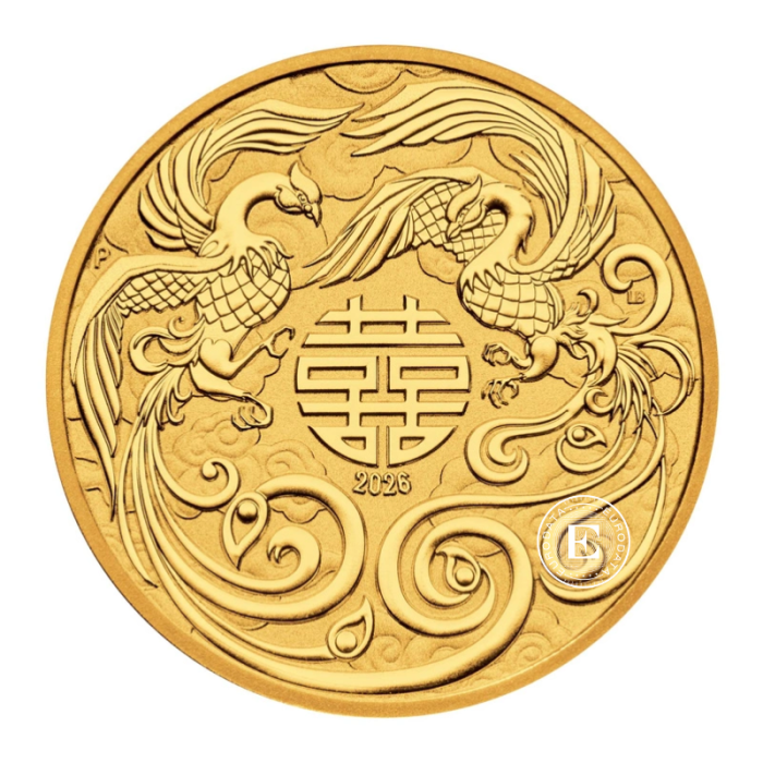 1 oz (31.10 g) auksinė moneta Myths and Legends - Double Phoenix, Australija 2026
